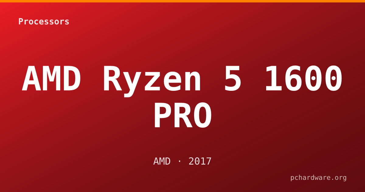 AMD Ryzen 5 1600 PRO card
