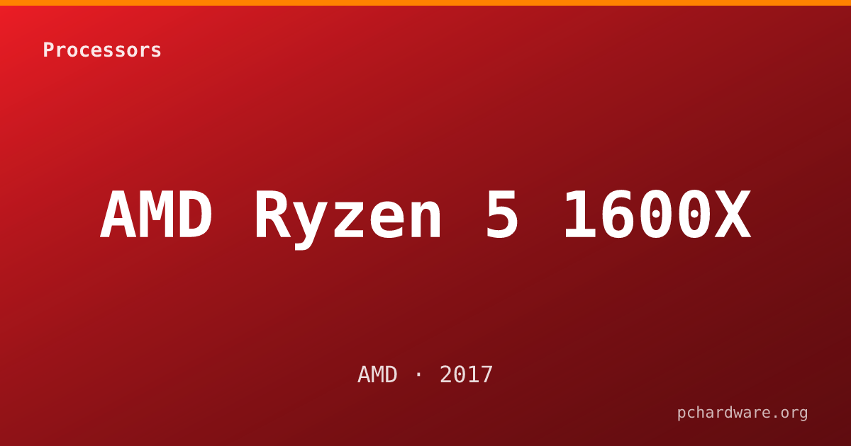 AMD Ryzen 5 1600X card