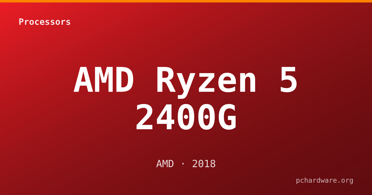 AMD Ryzen 5 2400G card