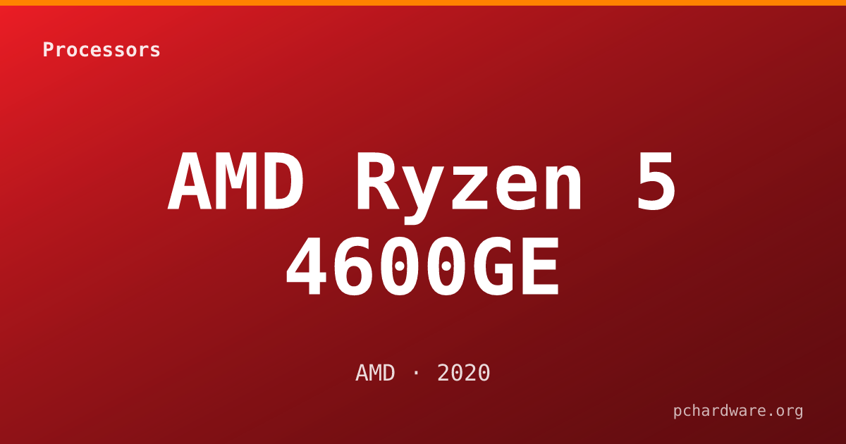 AMD Ryzen 5 4600GE card