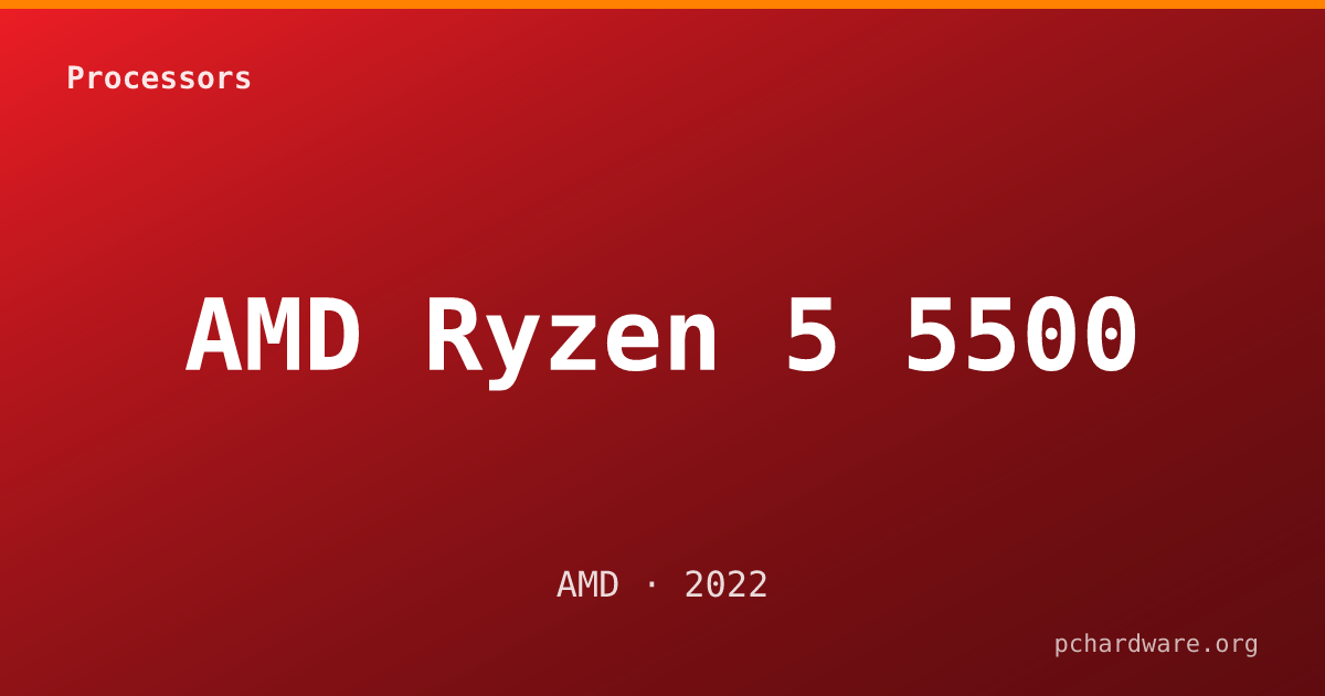 AMD Ryzen 5 5500 card
