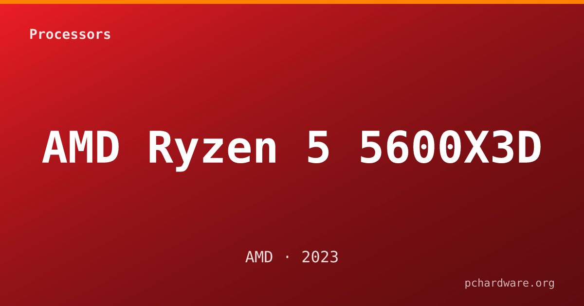 AMD Ryzen 5 5600X3D card