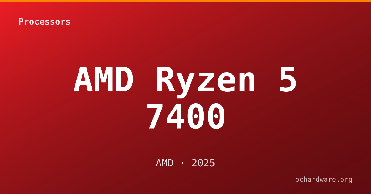 AMD Ryzen 5 7400 card