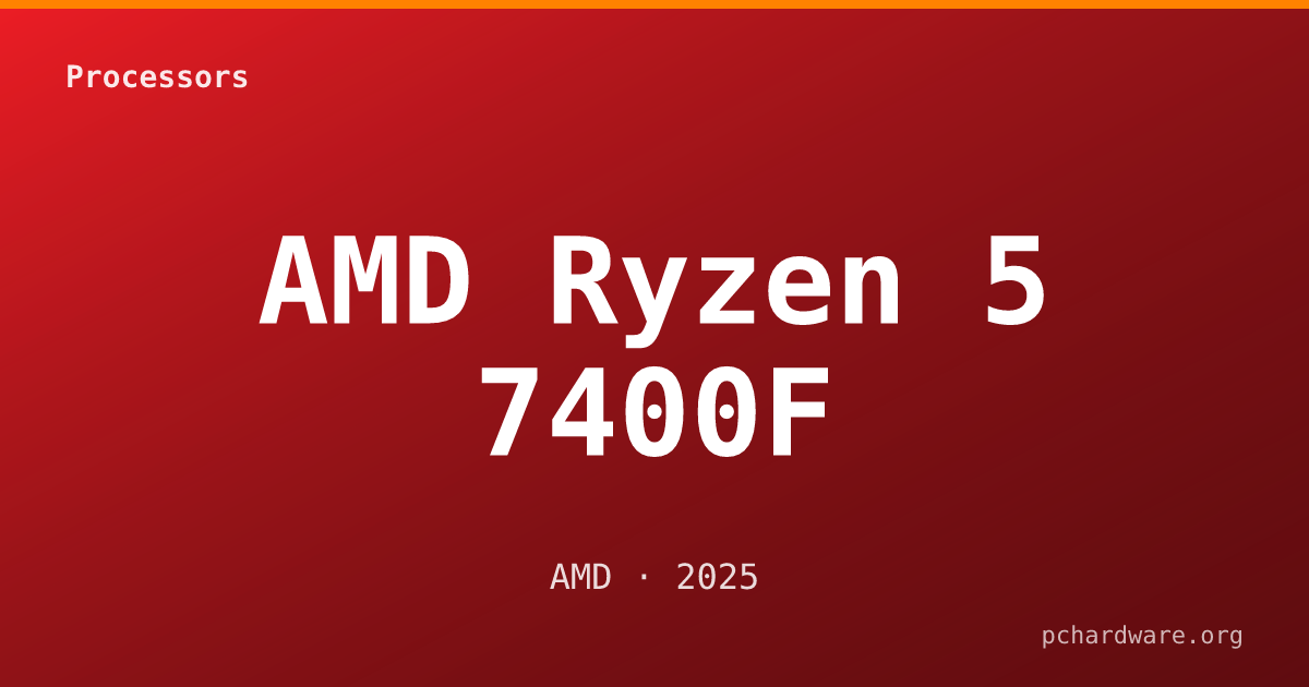 AMD Ryzen 5 7400F card