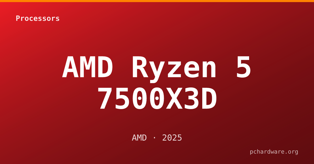 AMD Ryzen 5 7500X3D card