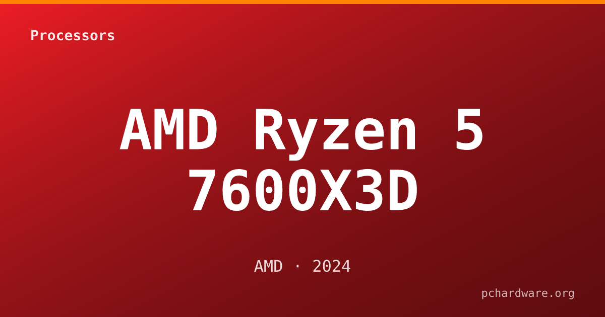 AMD Ryzen 5 7600X3D card