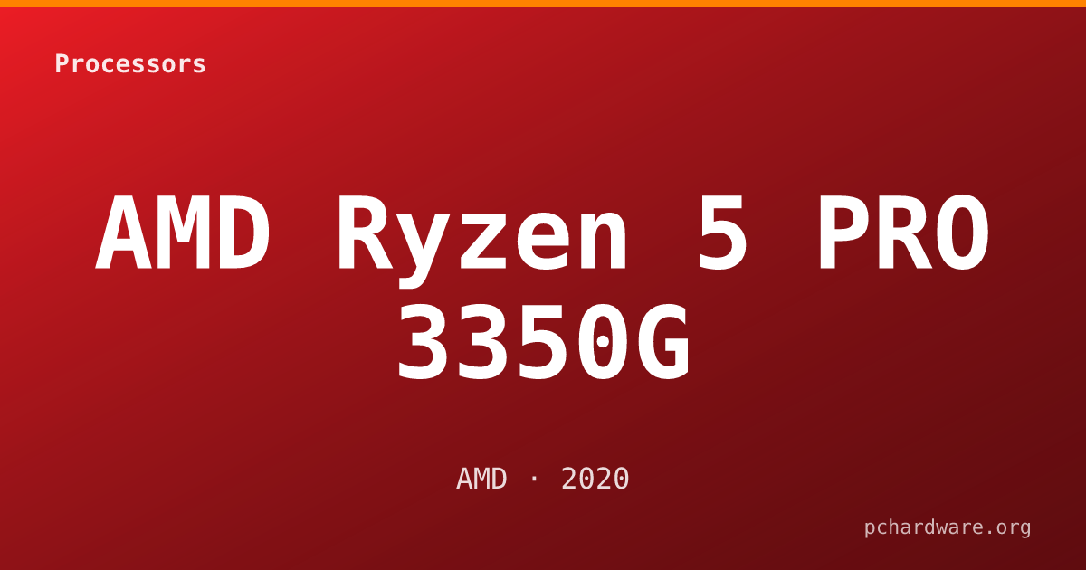 AMD Ryzen 5 PRO 3350G card
