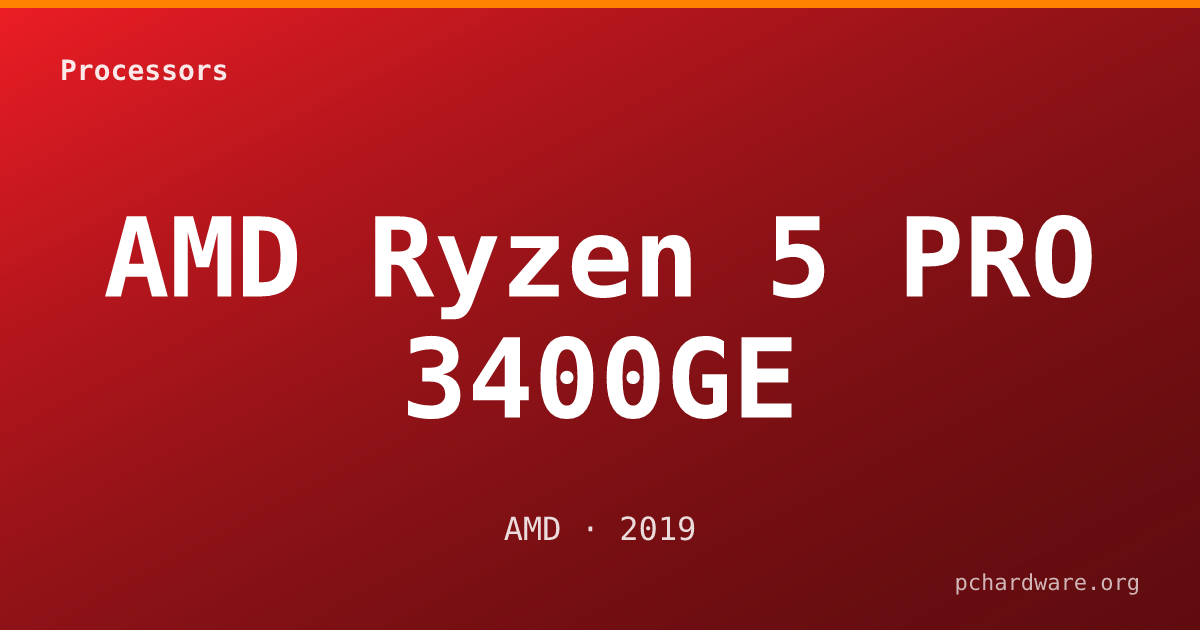 AMD Ryzen 5 PRO 3400GE card