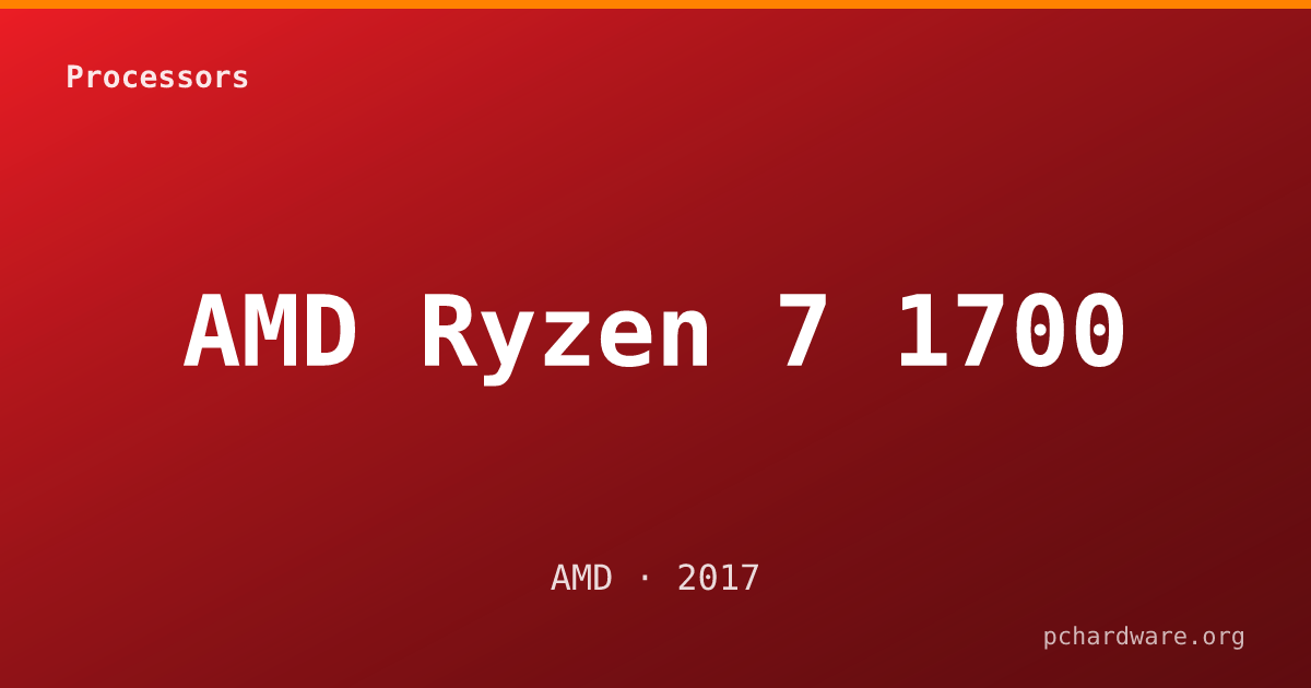 AMD Ryzen 7 1700 card