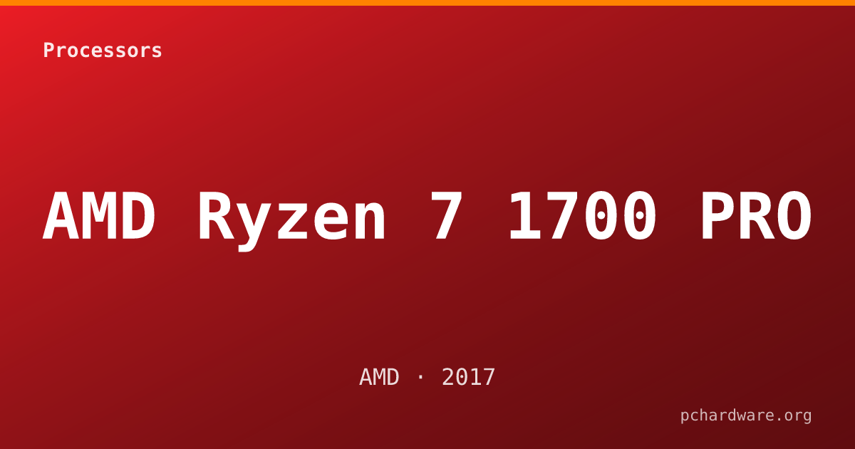 AMD Ryzen 7 1700 PRO card