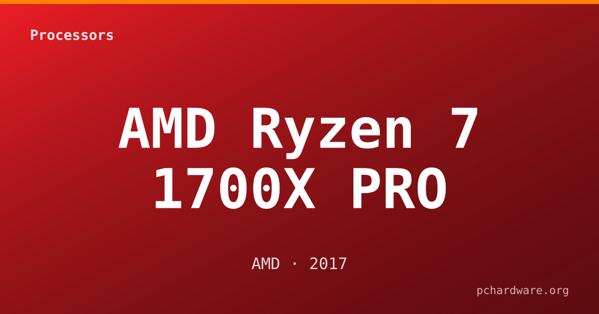AMD Ryzen 7 1700X PRO card