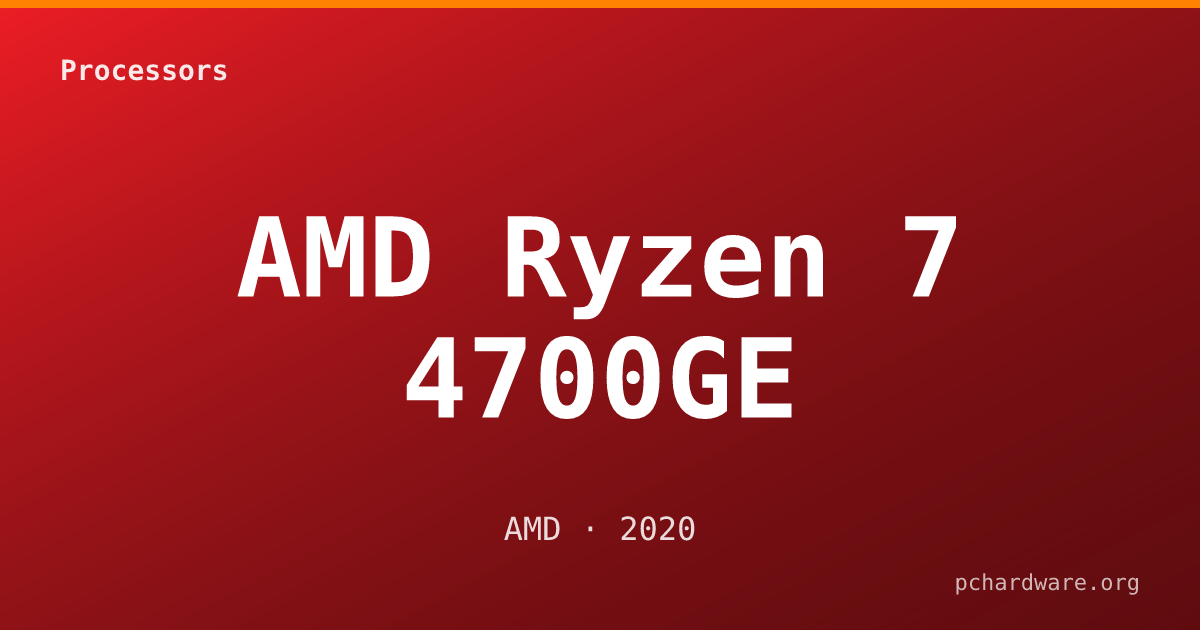AMD Ryzen 7 4700GE card
