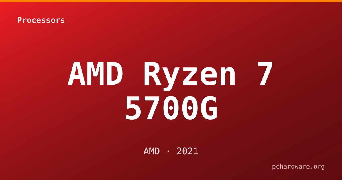 AMD Ryzen 7 5700G card