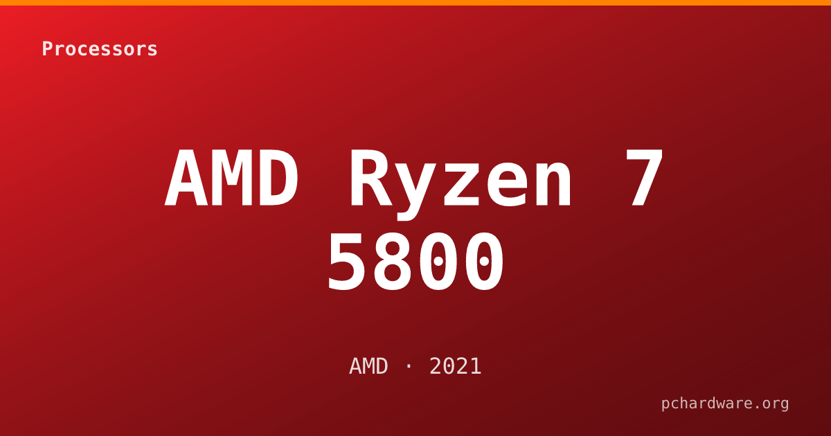 AMD Ryzen 7 5800 card