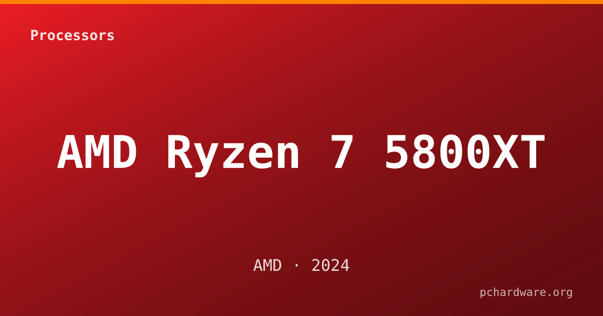AMD Ryzen 7 5800XT card
