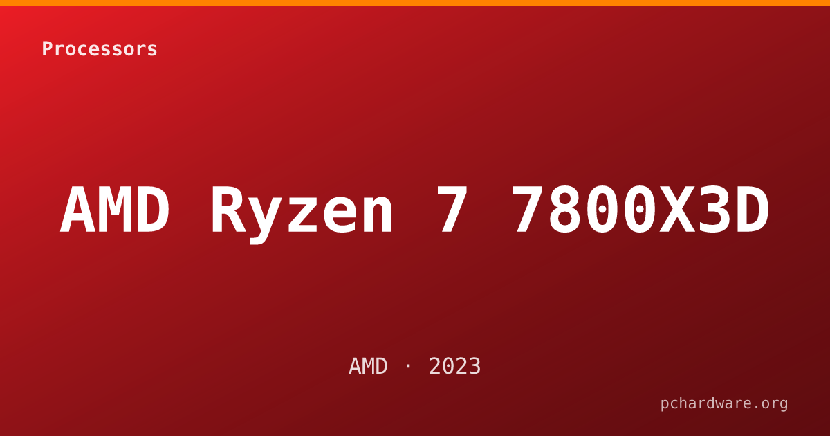 AMD Ryzen 7 7800X3D card