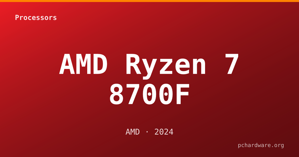 AMD Ryzen 7 8700F card