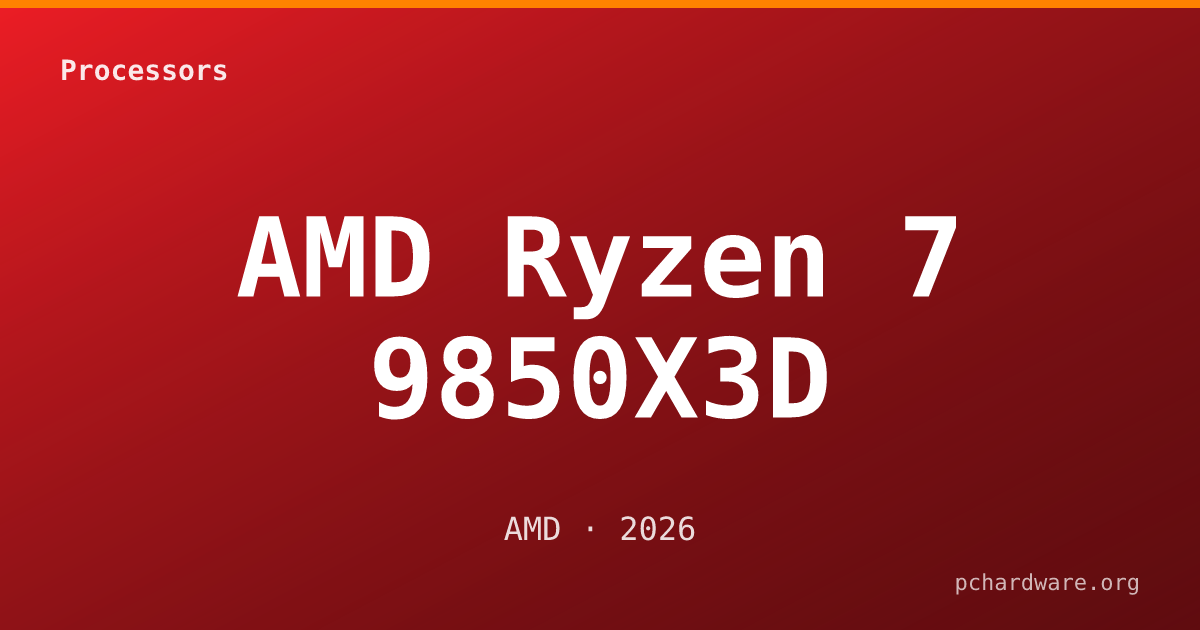 AMD Ryzen 7 9850X3D card