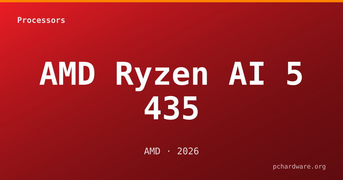 AMD Ryzen AI 5 435 card