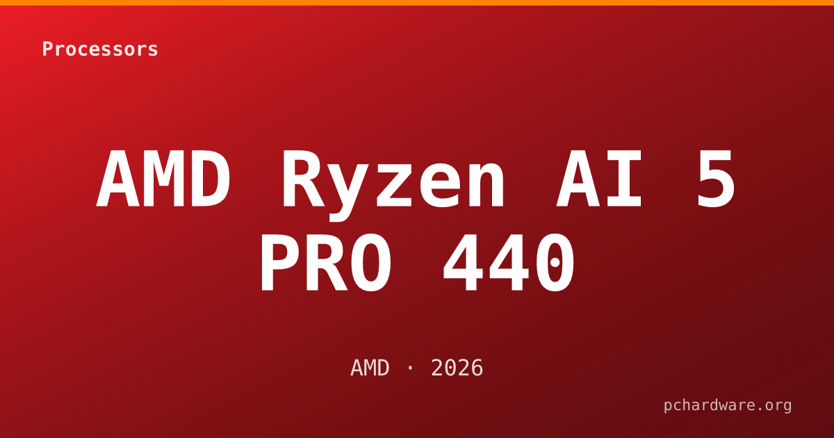 AMD Ryzen AI 5 PRO 440 card