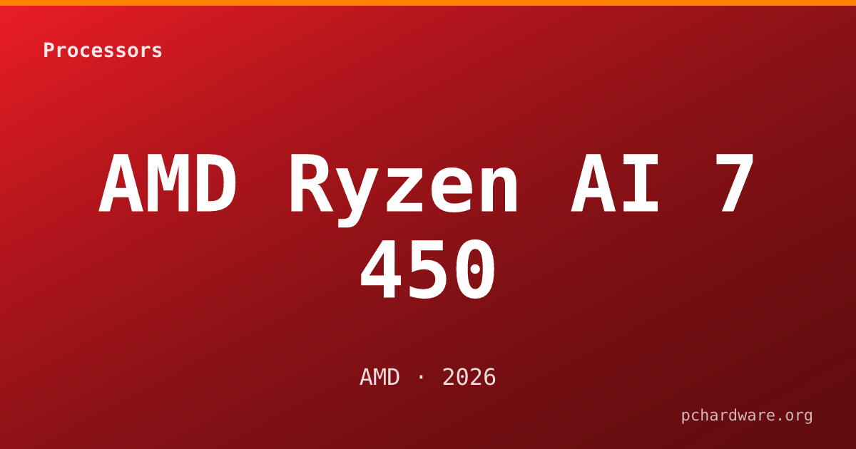AMD Ryzen AI 7 450 card