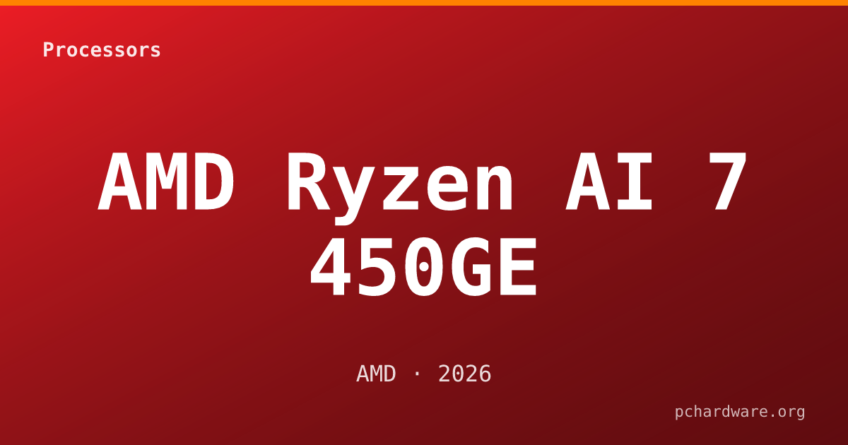 AMD Ryzen AI 7 450GE card