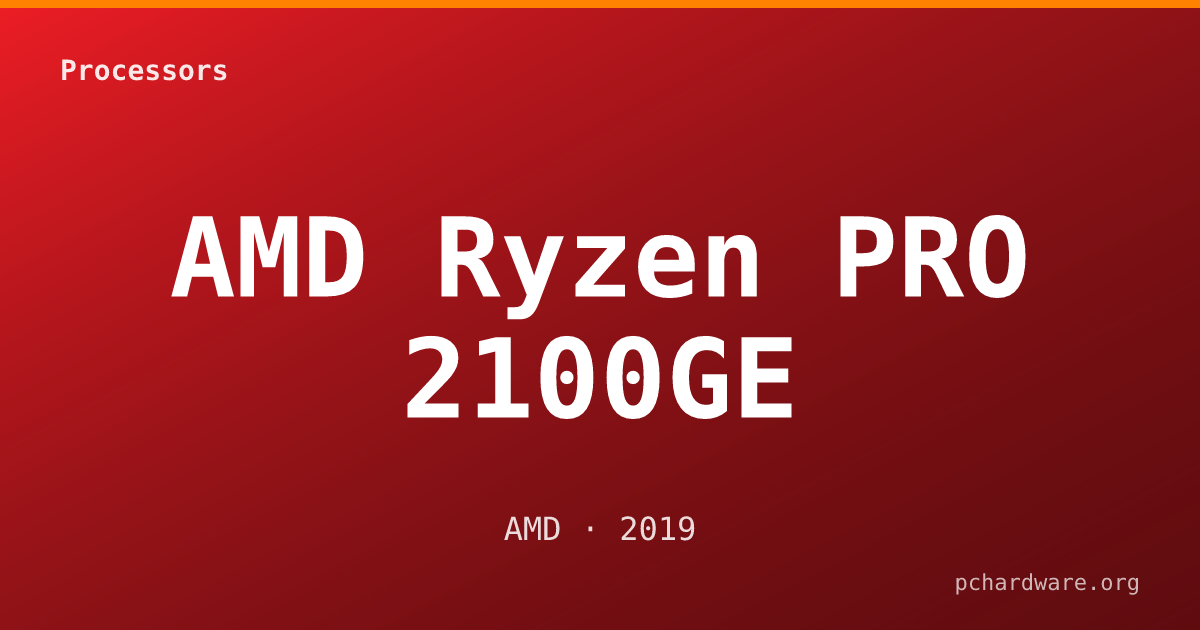 AMD Ryzen PRO 2100GE card