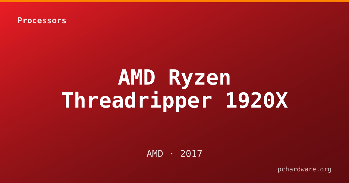 AMD Ryzen Threadripper 1920X card