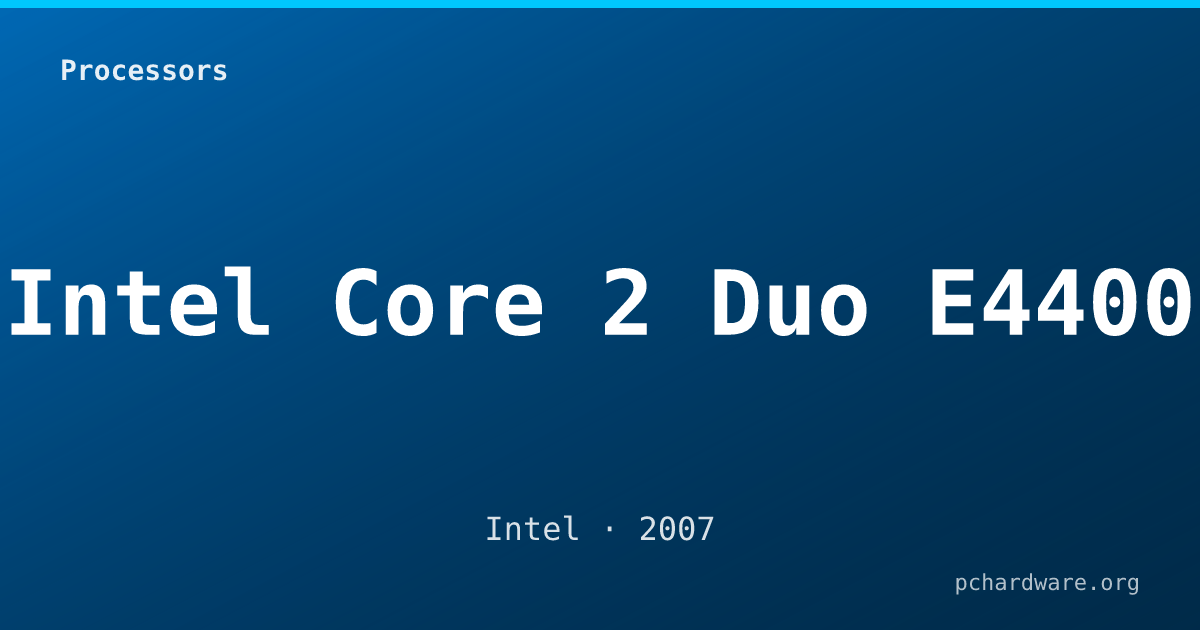 Intel Core 2 Duo E4400 card