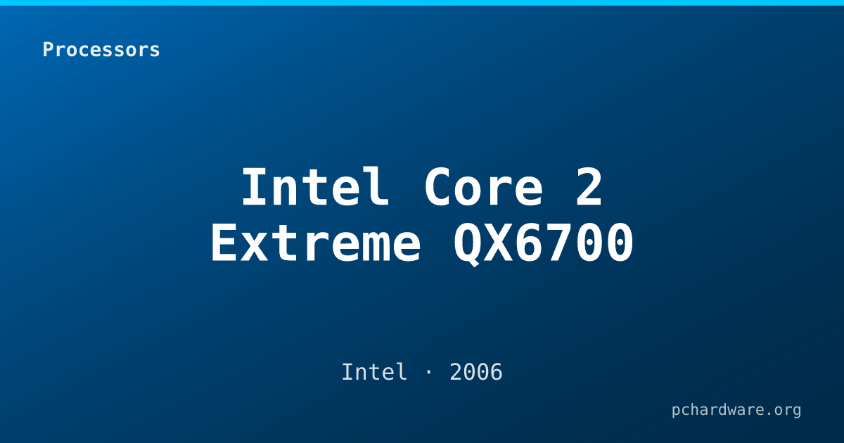 Intel Core 2 Extreme QX6700 card