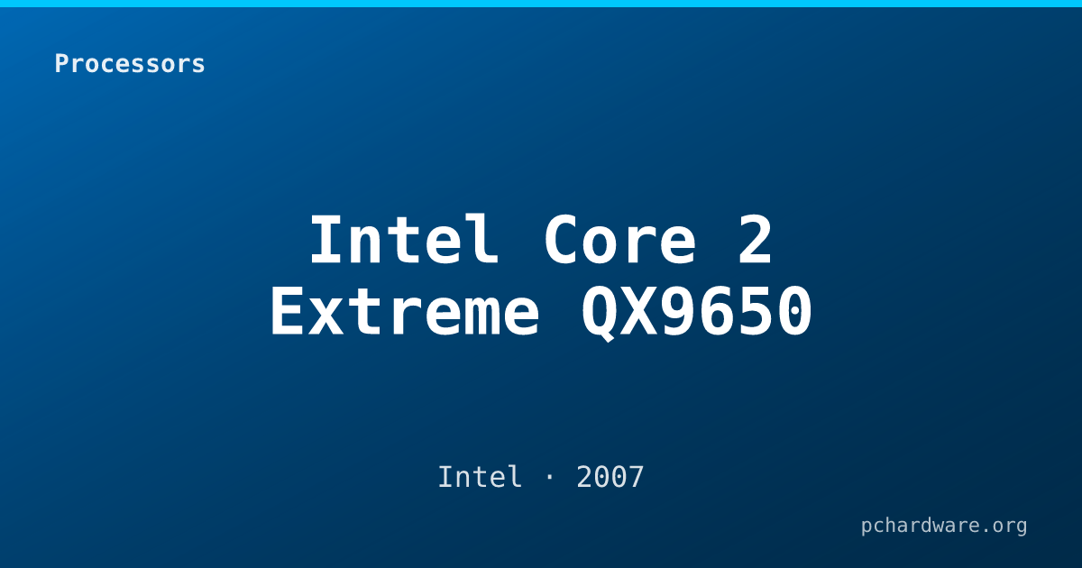 Intel Core 2 Extreme QX9650 card