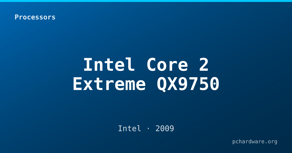 Intel Core 2 Extreme QX9750 card