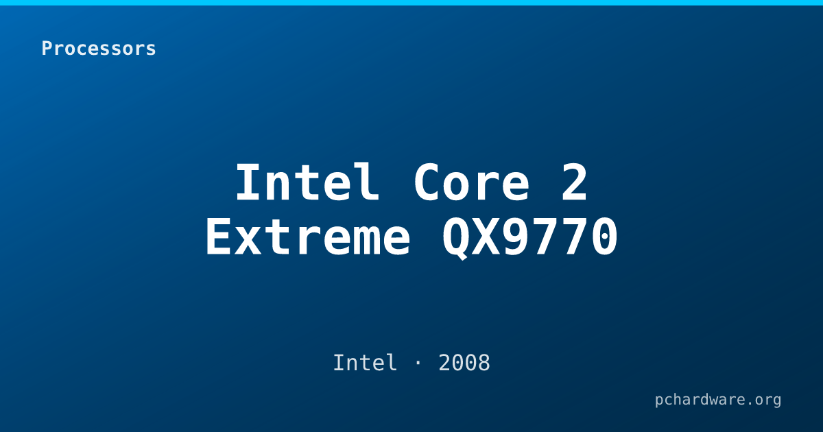 Intel Core 2 Extreme QX9770 card