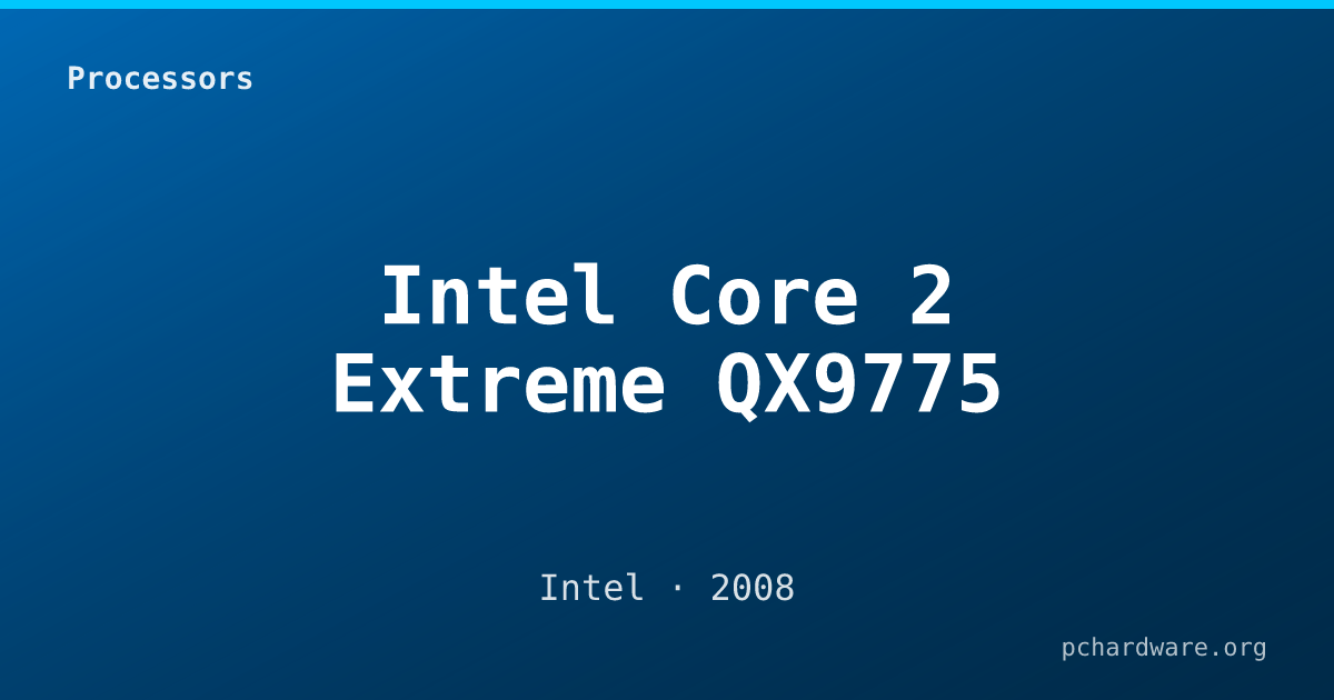 Intel Core 2 Extreme QX9775 card