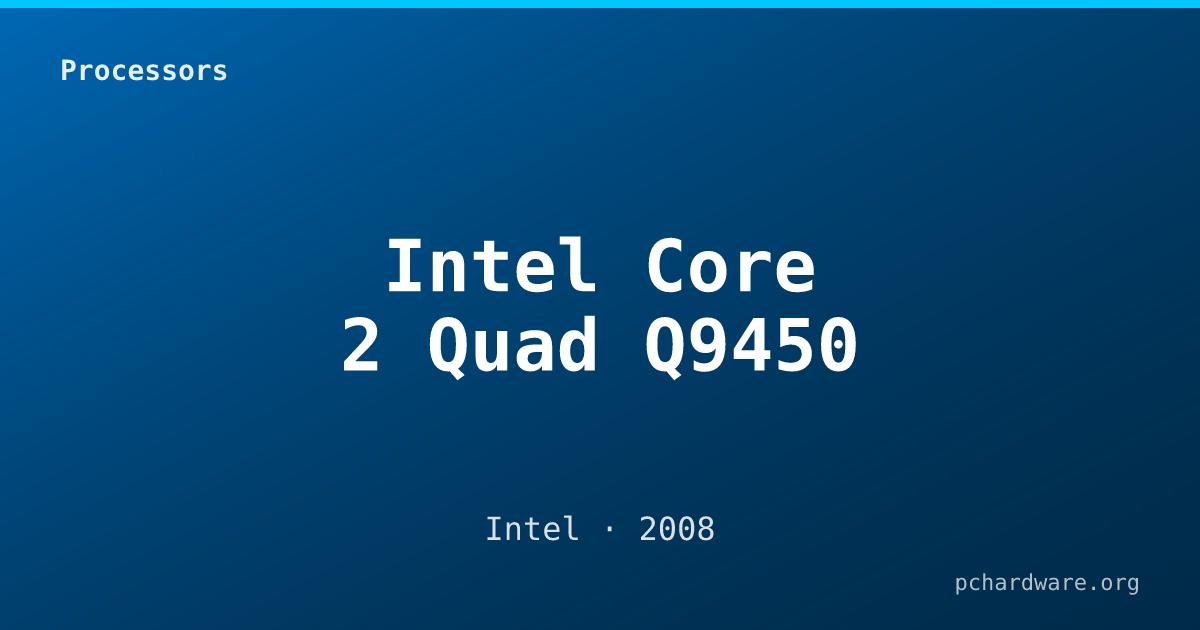 Intel Core 2 Quad Q9450 card
