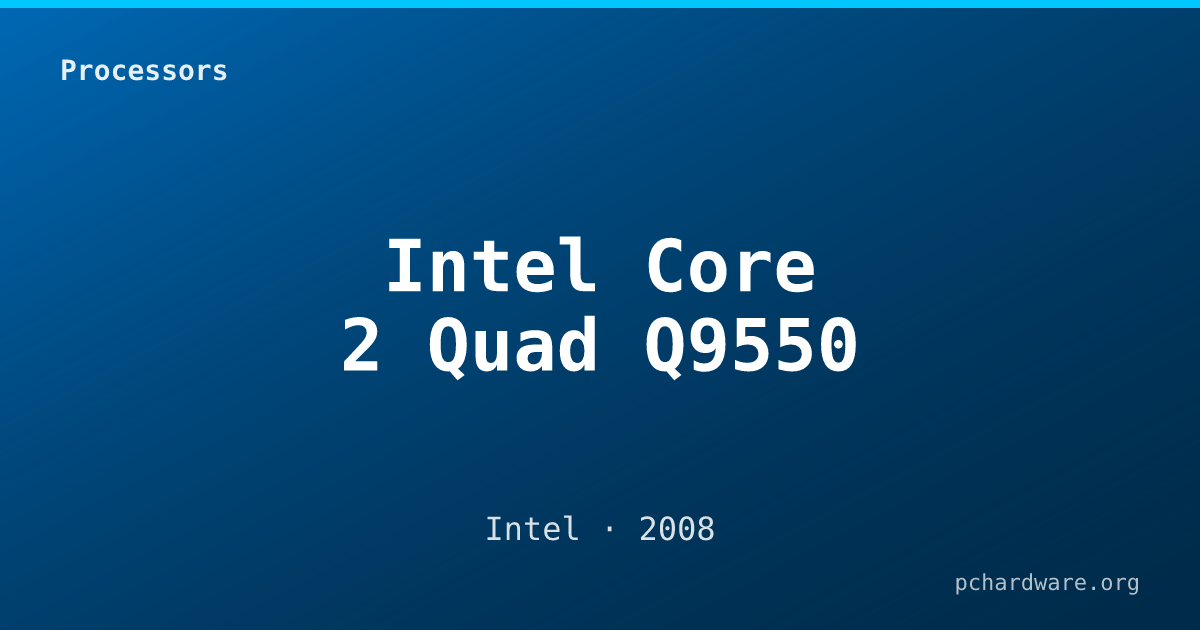 Intel Core 2 Quad Q9550 card