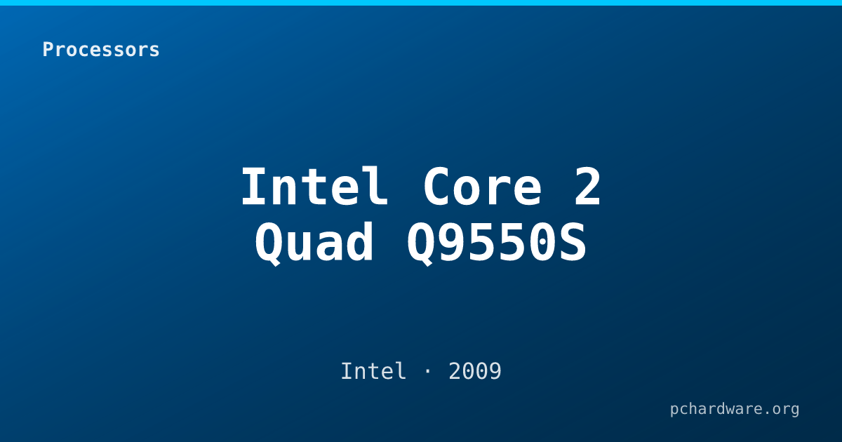 Intel Core 2 Quad Q9550S card