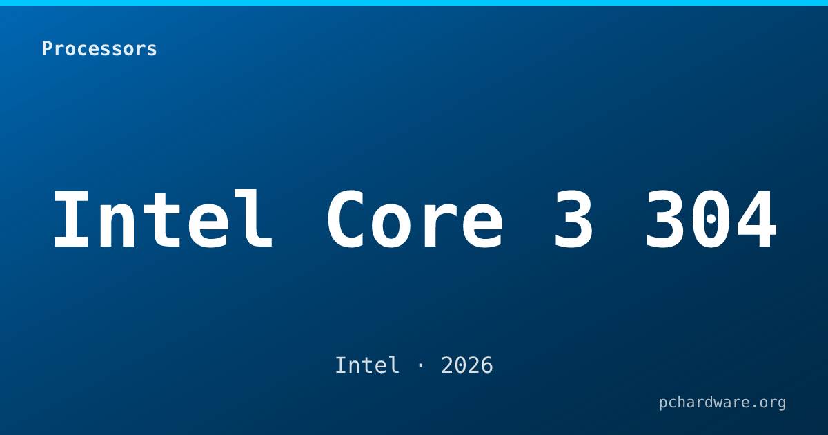 Intel Core 3 304 card