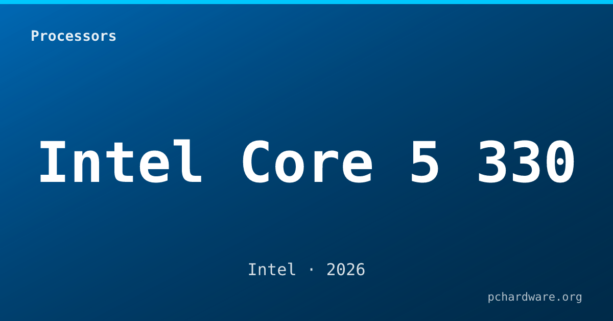 Intel Core 5 330 card