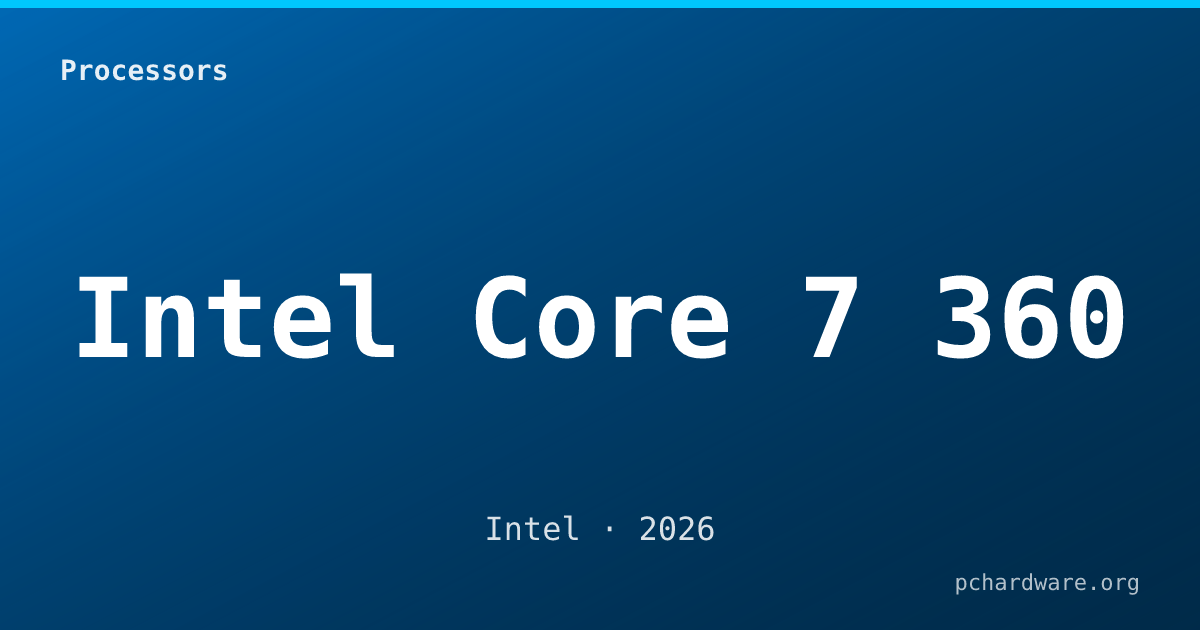 Intel Core 7 360 card