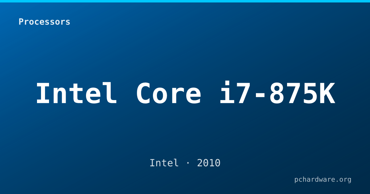 Intel Core i7-875K card