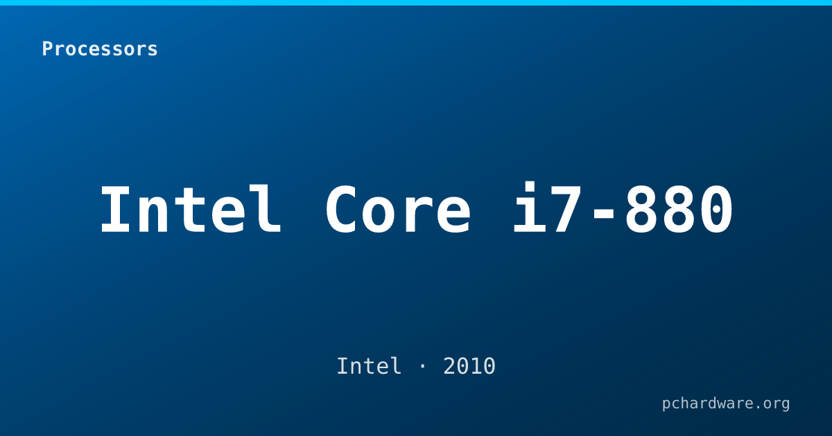Intel Core i7-880 card