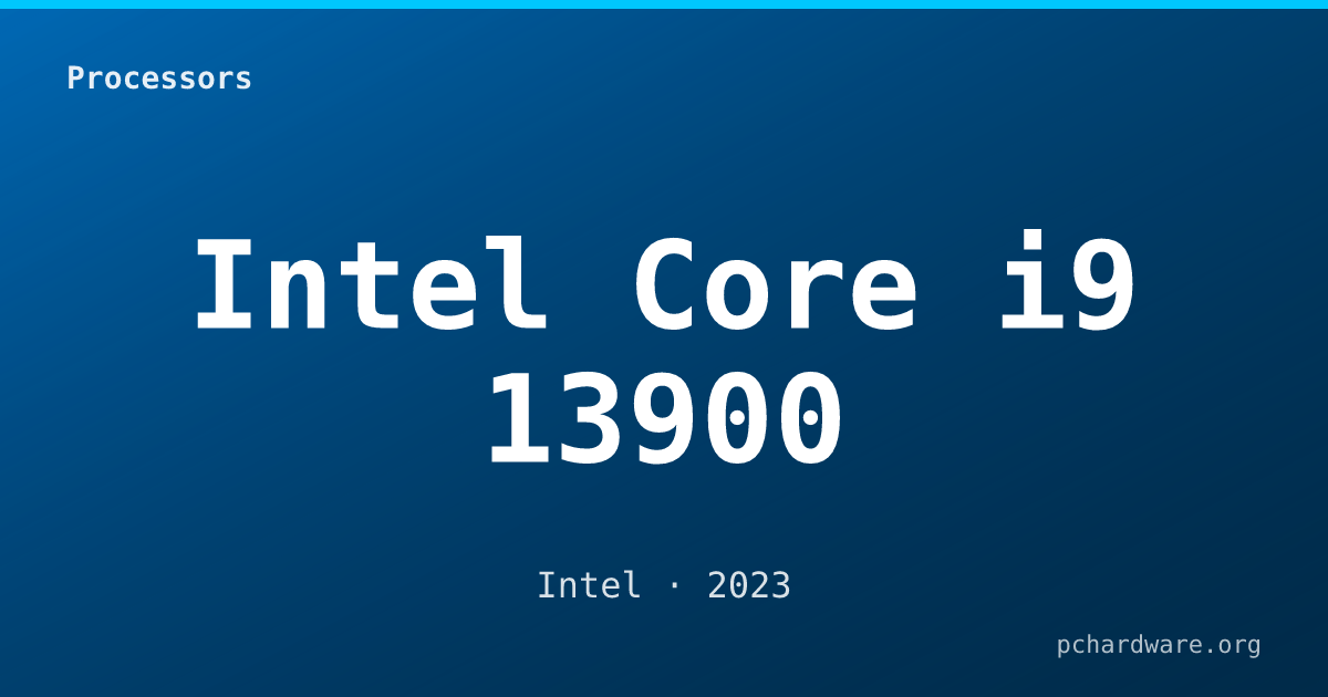 Intel Core i9 13900 card