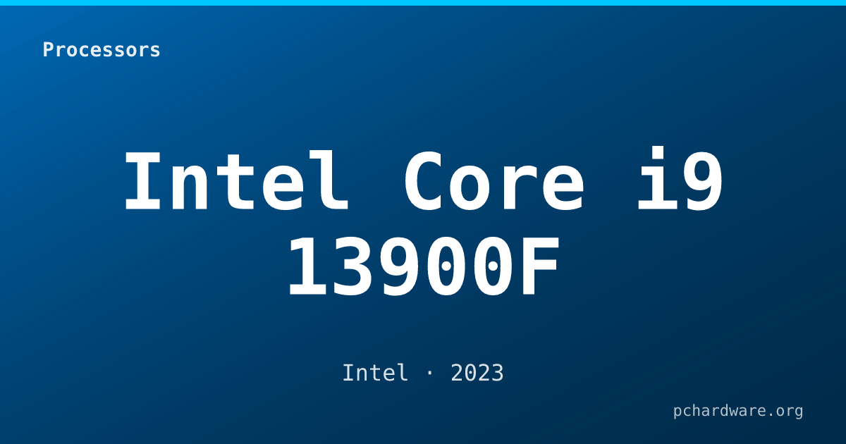 Intel Core i9 13900F card