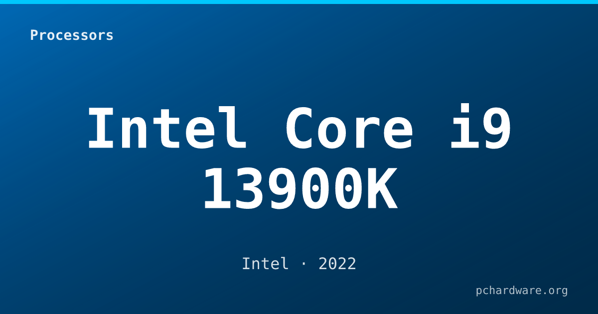 Intel Core i9 13900K card