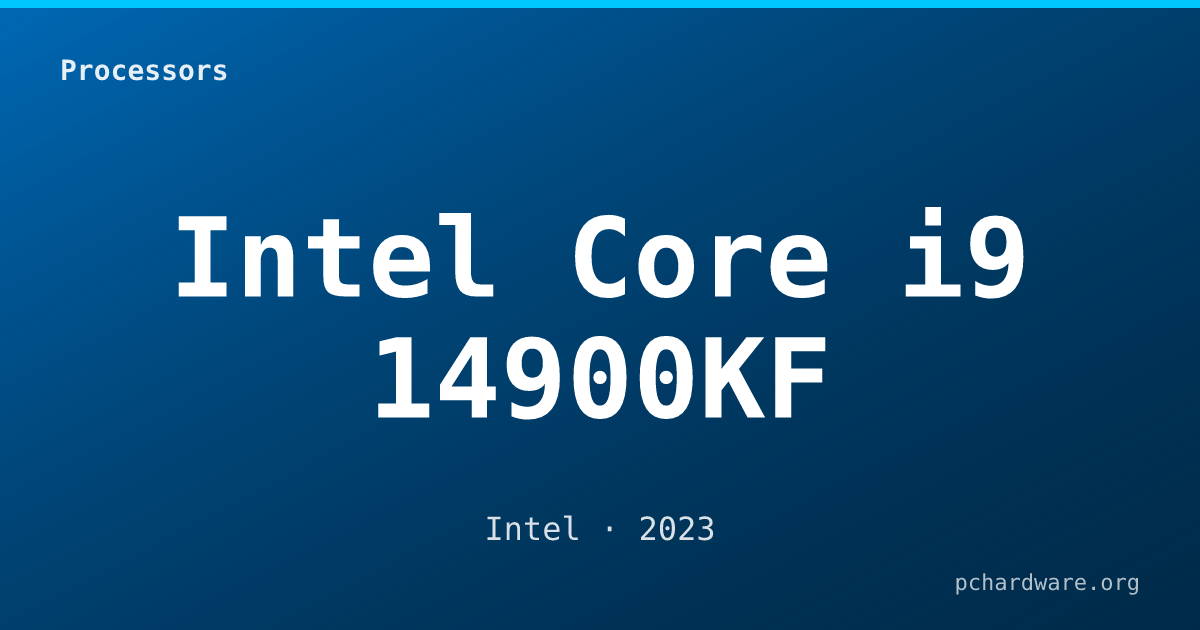 Intel Core i9 14900KF card