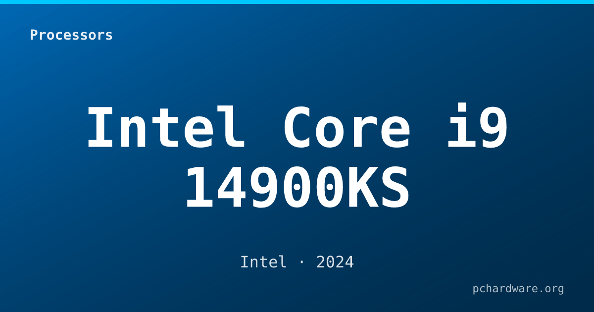 Intel Core i9 14900KS card