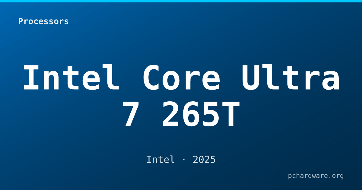 Intel Core Ultra 7 265T card