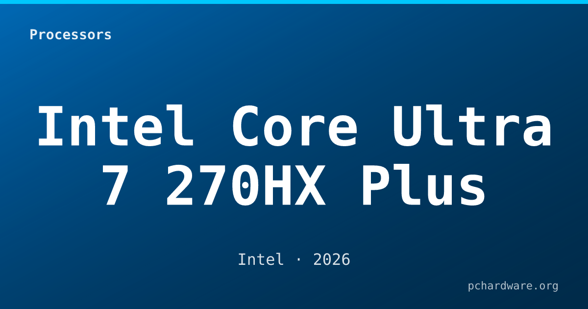 Intel Core Ultra 7 270HX Plus card