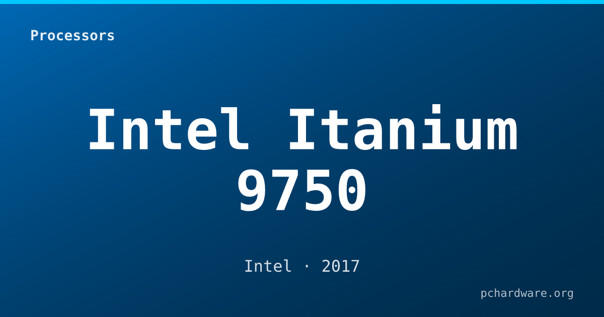 Intel Itanium 9750 card
